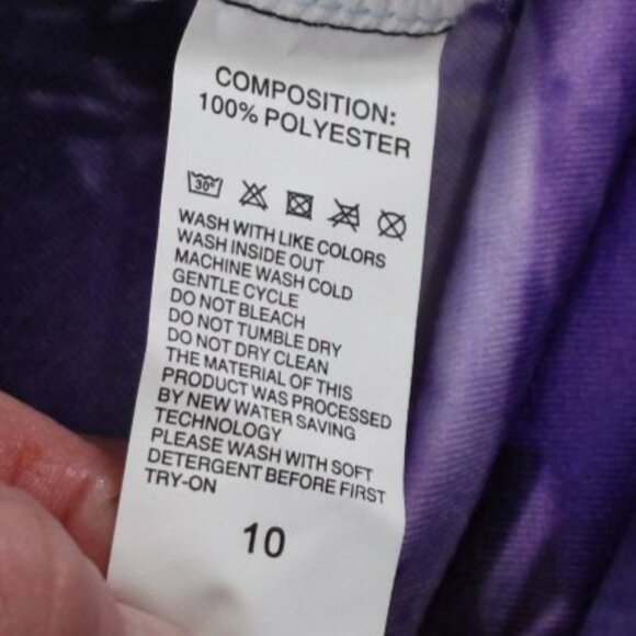 NWT Ouku XL Purple Polyester Eagle & Wolf Graphic Lace-Up Shirt - Picture 5 of 7